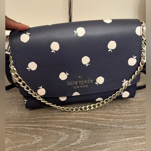 Kate Spade Navy and Cream Crossbody Bag - Picture 4 of 14